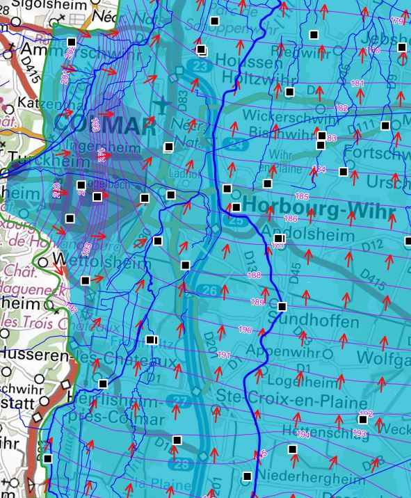 Extrait carte écoulement